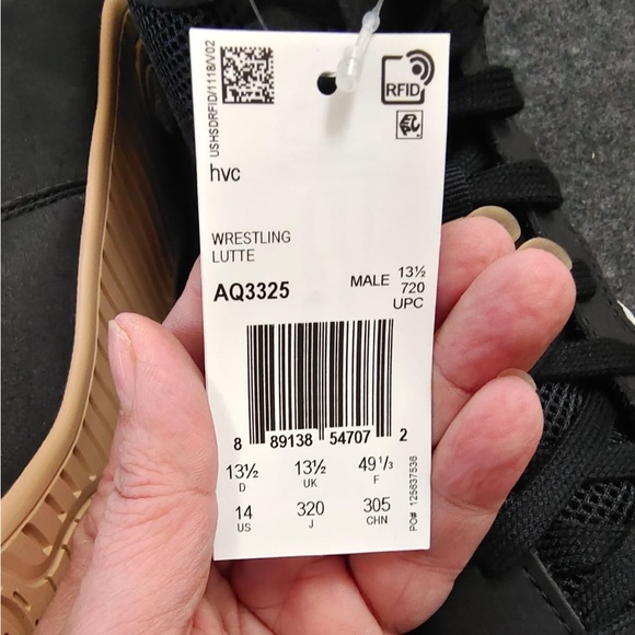 New Adidas Men's Black and White High-Top Sneakers - Picture 7 of 7